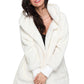 Women's Sophia & Grace Full Size Soft Fleece Hooded Open Front Coat