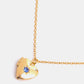 Zircon Heart Shape 14K Gold-Plated Pendant Necklace