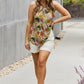 Be Stage Full Size Floral Halter Top in Green
