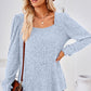 Ribbed Square Neck Long Sleeve T-Shirt