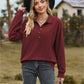 Full Size Collared Neck Long Sleeve Blouse