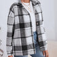 Plaid Collared Neck Button Down Jacket