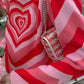 Heart Mock Neck Long Sleeve Sweater