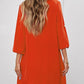 Women's Buttoned V-Neck Dress