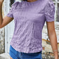 Ruched Round Neck Short Sleeve T-Shirt