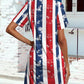 Pocketed Striped Round Neck Short Sleeve Dress