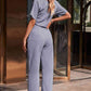 Full Size NatureJumpers Tie Waist Straight Leg Jumpsuit