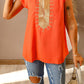 Embroidered Short Sleeve Blouse
