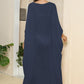 One Size V-Neck Three-Quarter Sleeve Cover-Up