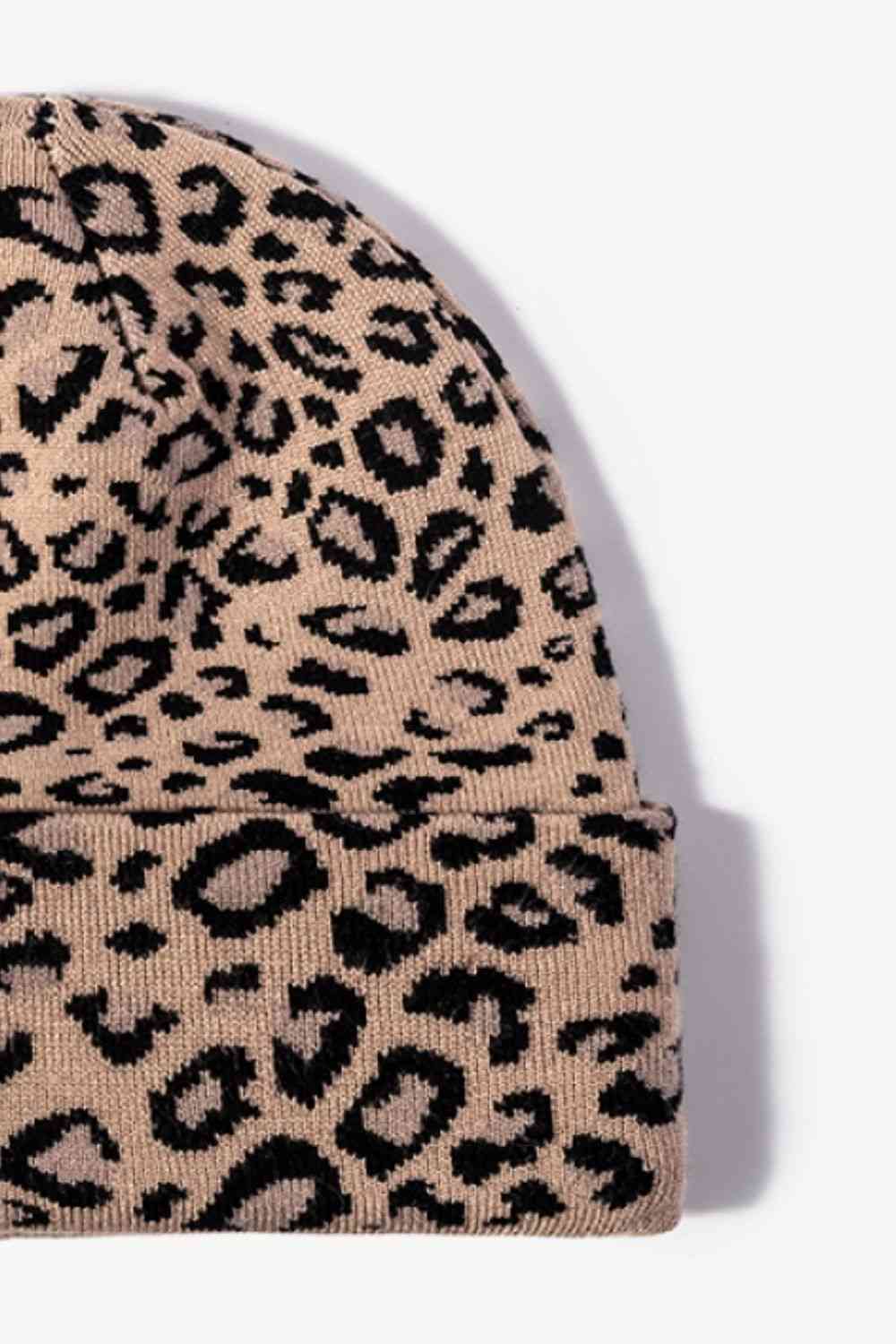 CHIC HATZ Leopard Pattern Hat Cuffed Beanie