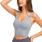 Deep V-Neck Crop Sports Bra in Assorted Colors