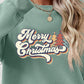 Christmas THEMED Letter Graphic Round Neck Sweatshirt
