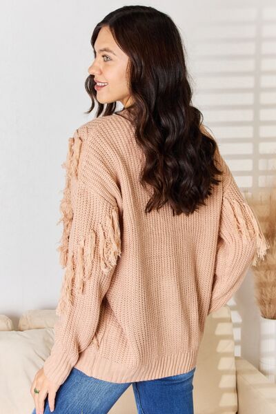 And The Why Tassel Detail Long Sleeve Sweater *