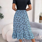 Aaliyah Isla Printed Off-Shoulder Ruffle Hem Dress