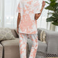 Full Size Tie-Dye Tee and Drawstring Waist Joggers Lounge Set