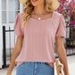 Eyelet Puff Sleeve T-Shirt