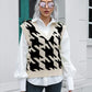 Zoe&Hannah Houndstooth V-Neck Sweater Vest