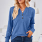 Notched Long Sleeve T-Shirt