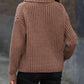 Turtleneck Dropped Shoulder  Pullover Sweater