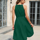 Tied Round Neck Sleeveless Dress