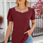 Eyelet Puff Sleeve T-Shirt