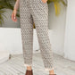 Tied Printed Pants with Pockets
