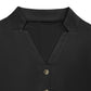 Decorative Button Notched Long Sleeve T-Shirt