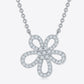 Moissanite Flower Pendant 925 Sterling Silver Necklace