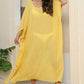 One Size V-Neck Three-Quarter Sleeve Cover-Up