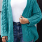 SocialBee Open Front Cable-Knit Cardigan