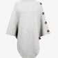 Turtleneck Buttoned Poncho