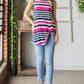 Heimish Full Size Striped Twist Knot Round Neck Tank
