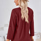 Notched Roll-Tab Sleeve T-Shirt