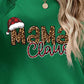 Christmas Themed Round Neck Letter Graphic Long Sleeve Sweatshirt