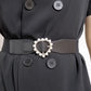 TranquilNights Pearl Heart Buckle Elastic Belt