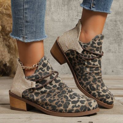 Savannah Contrast Canvas Low Heel Boots