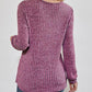V-Neck Ribbed Long Sleeve Top