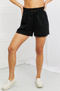 Women's Zenana Seaside Full Size Linen Shorts *