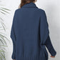 Turtle Neck Long Sleeve Ribbed Sweater