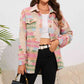 Quinn Cora Full Size Geometric Button Down Collared Jacket