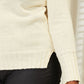 Heimish Cream Full Size Long Sleeve Turtleneck Sweater with Side Slit