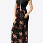 Full Size Printed Round Neck Short Sleeve Dress with Pockets