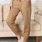 RISEN High Rise Mocha Relaxed Joggers