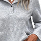 Geometric Snap Button Long Sleeve Sweatshirt