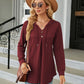 Full Size Long Sleeve Hooded Blouse