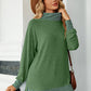 Slit Mock Neck Long Sleeve T-Shirt