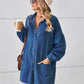 Women's Zabelle Button Up Pocketed Raw Hem Denim Dress