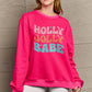 Simply Love Full Size HOLLY JOLLY BABE Long Sleeve CHRISTMAS Sweatshirt