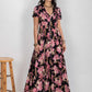 Floral V-Neck Slit Dress