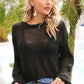 Women's Drawstring Hem Round Neck Cropped Cover Up